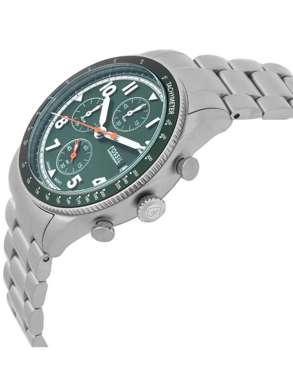 NWT Fossil Sport Tourer Chronograph Quartz Green Dial Men's Watch